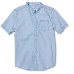 New Boys Mandarin Collar Button Down Shirt